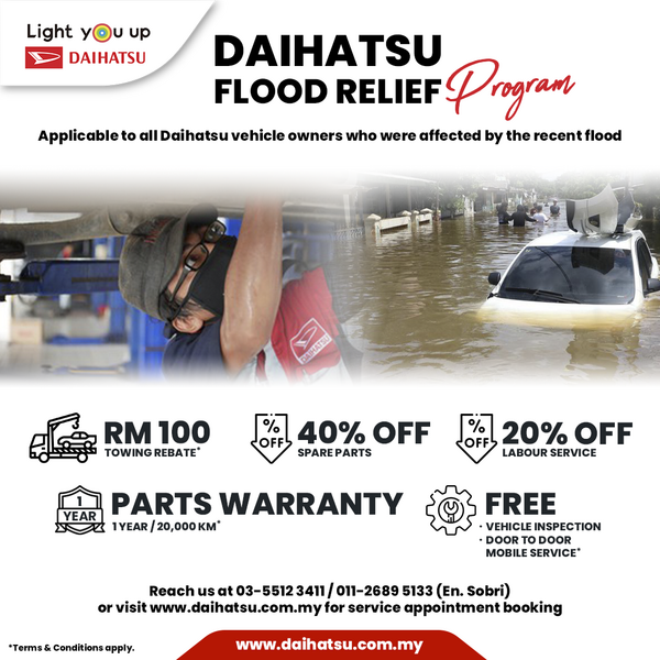 Daihatsu Malaysia Embarks on Flood Relief Program to Aid Affected Owners